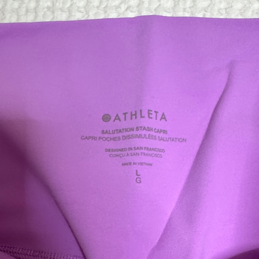 Athleta Purple Women's Salutation Stash Capri - Picture 4 of 7